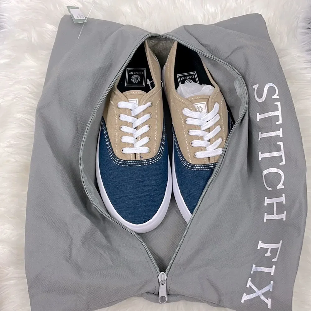 Element | NEW khaki / blue sneakers 7.5 low top , from stitch fix .